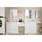 James Martin Vanities De Soto 94in Double Vanity Set, Bright White w/ 3 CM White Zeus Quartz Top 825-V94-BW-DU-WZ - alternate 3